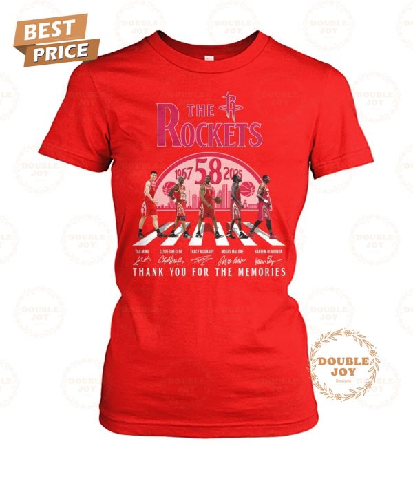 NBA Houston Rockets 58th 1967-2025 Thank You For The Memories T-Shirt