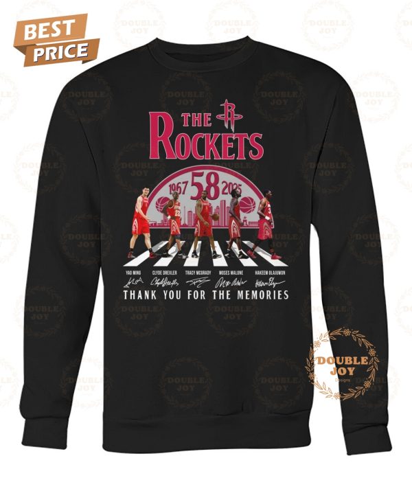 NBA Houston Rockets 58th 1967-2025 Thank You For The Memories T-Shirt