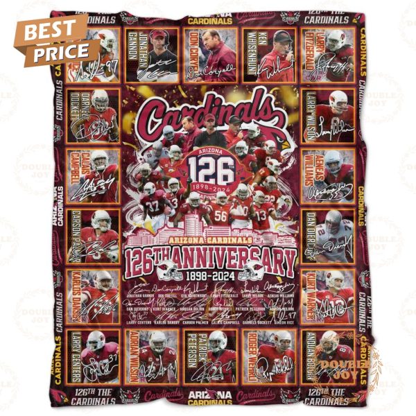 NFL Arizona Cardinals 126th Anniversary 1898-2024 Fleece Blanket