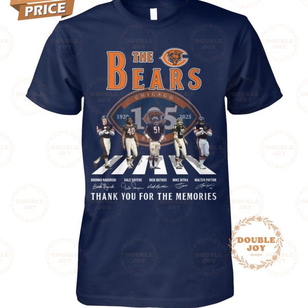 NFL Chicago Bears 105th 1920-2025 Thank You For The Memories T-Shirt