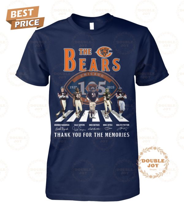 NFL Chicago Bears 105th 1920-2025 Thank You For The Memories T-Shirt