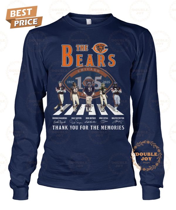 NFL Chicago Bears 105th 1920-2025 Thank You For The Memories T-Shirt