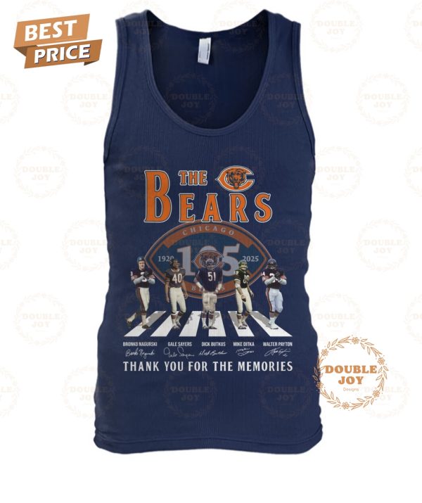 NFL Chicago Bears 105th 1920-2025 Thank You For The Memories T-Shirt