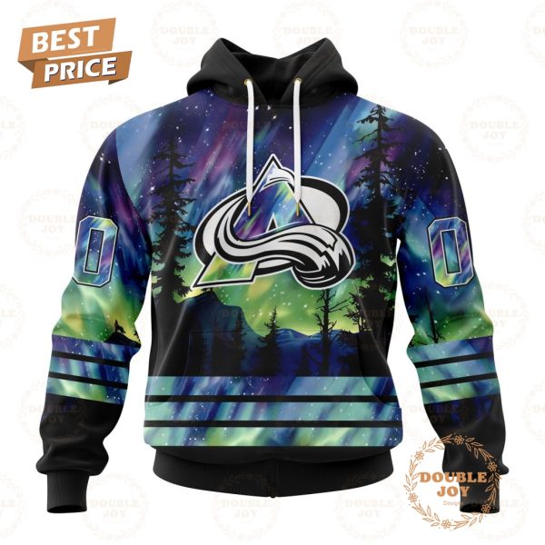 NHL Colorado Avalanche Special Design With Northern Lights 2024 Hoodie