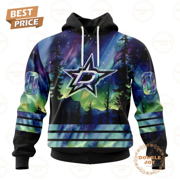 NHL Dallas Stars Special Design With Northern Lights 2024 Hoodie