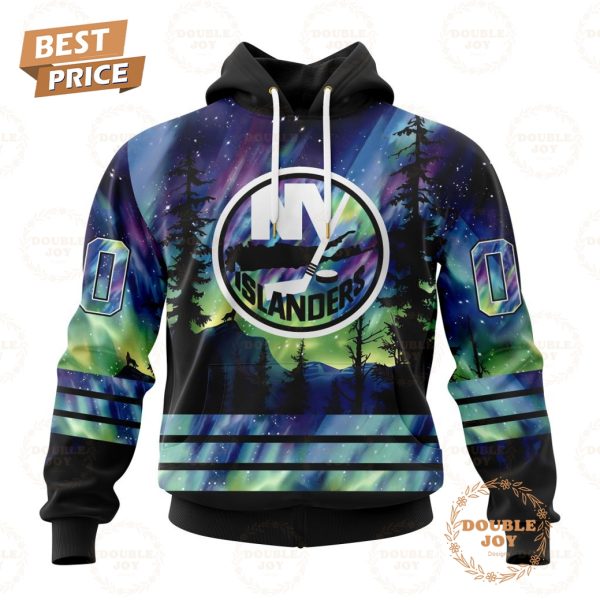 NHL New York Islanders Special Design With Northern Lights 2024 Hoodie