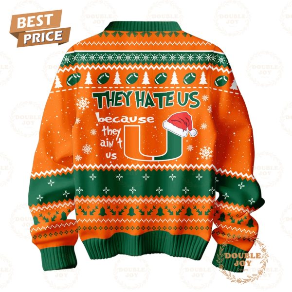 NCAA Miami Hurricanes They Hate Us Because They Ain’t Us Merry Hurricanesmas Sweater