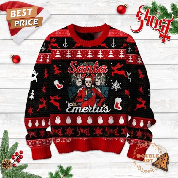 Ghost Band Santa Emertus Merry Christmas Sweater