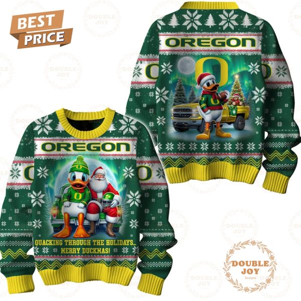 Oregon Ducks Quacking Through The Holidays… Merry Duckmas! Sweater