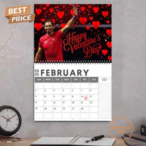 Rafael Nadal 2025 Wall Calendar