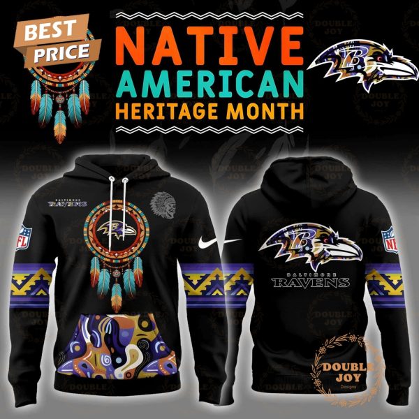 Personalise .NFL- Baltimore Ravens Native American Heritage Month Hoodie Limited edition