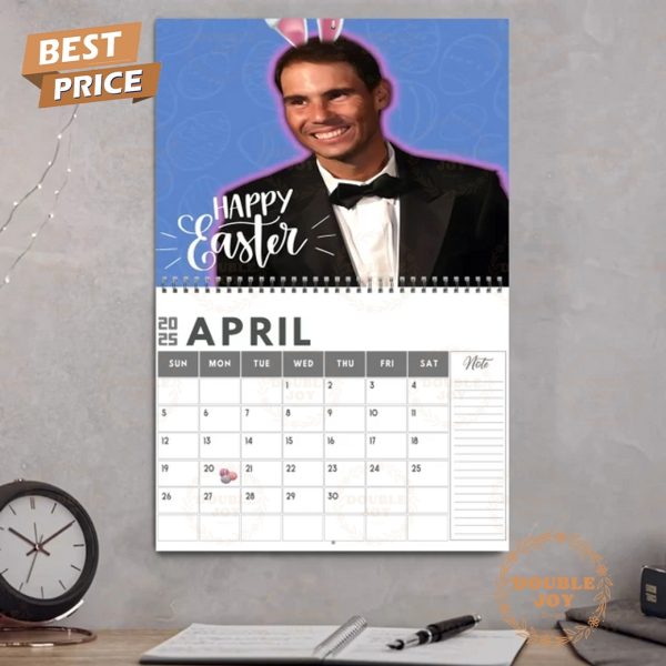 Rafael Nadal 2025 Wall Calendar