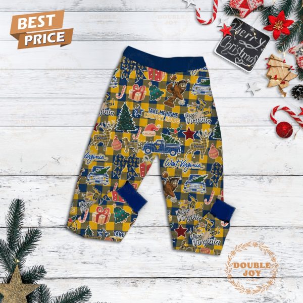 This Is My Christmas NCAA West Virginia Mountaineers Pajama Shirt Fleece Pajamas Set