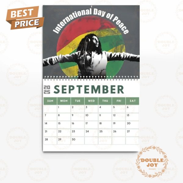 Bob Marley 2025 Wall Calendar