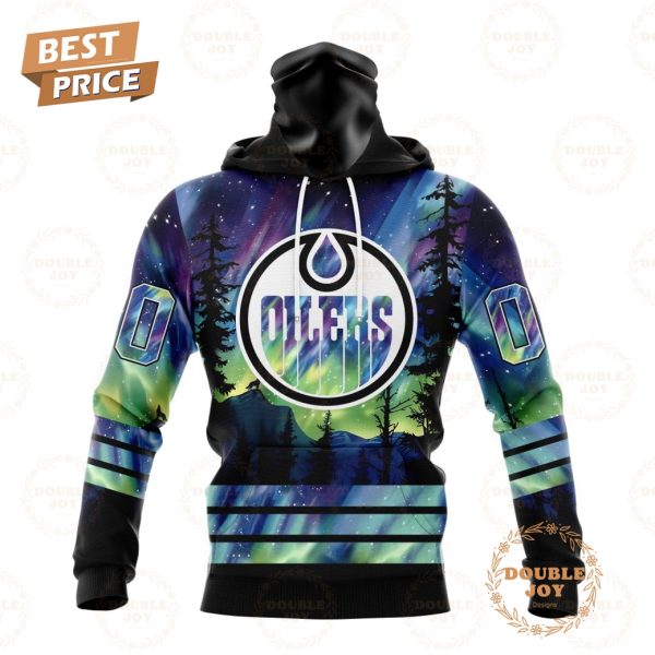 NHL Edmonton Oilers Special Design With Northern Lights 2024 Hoodie