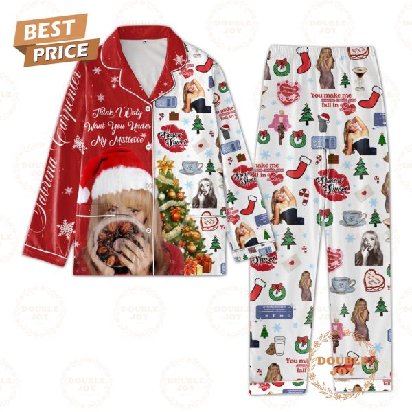 Sabrina Carpenter Think I Only Want You Under My Mistletoe Merry Christmas Pajamas Set