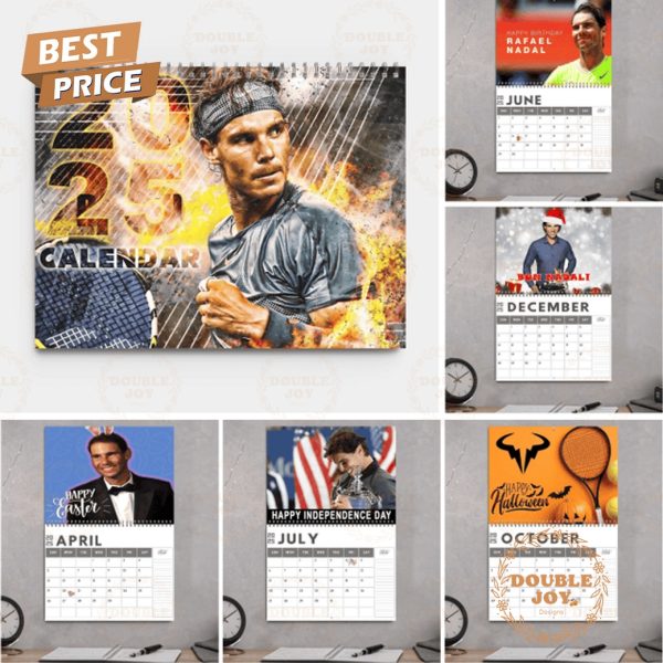 Rafael Nadal 2025 Wall Calendar