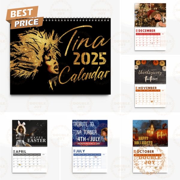 Tina Turner 2025 Wall Calendar