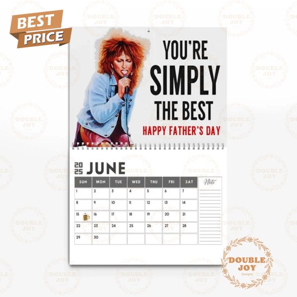 Tina Turner 2025 Wall Calendar