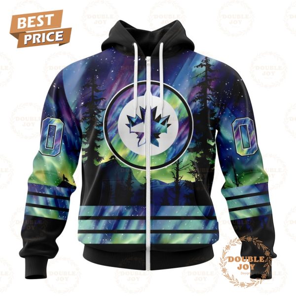 NHL Winnipeg Jets Special Design With Northern Lights 2024 Hoodie