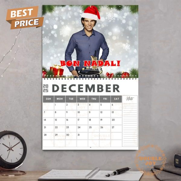 Rafael Nadal 2025 Wall Calendar