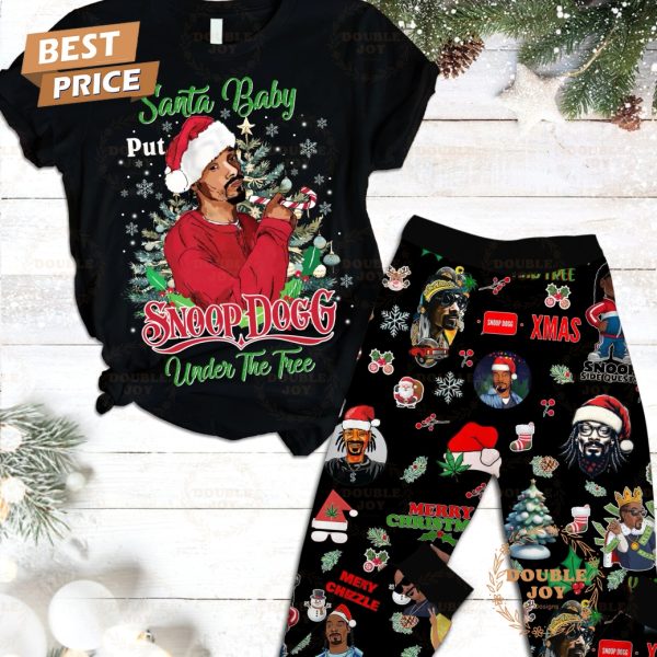 Santa Baby Put Snoop Dogg Under The Tree Merry Christmas Fleece Pajamas Set