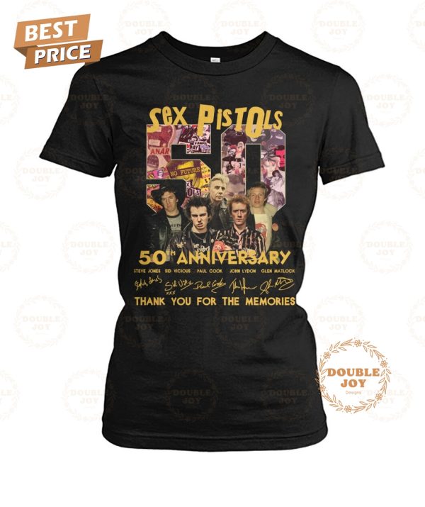 Sex Pistols 50th Anniversary Thank You For The Memories T-Shirt