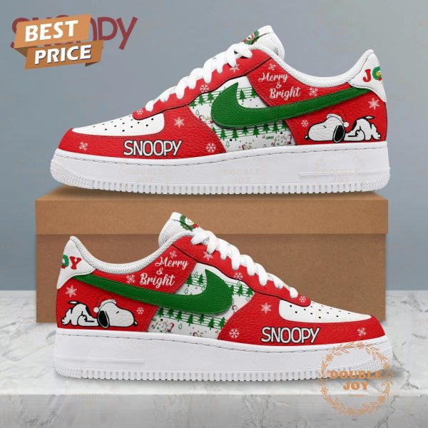 Snoopy Merry And Bright Christmas 2024 Air Force 1 Sneakers