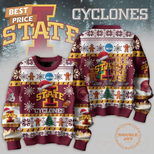 NCAA They Not Like Us Iowa State Cyclones Merry Christmas Sweater