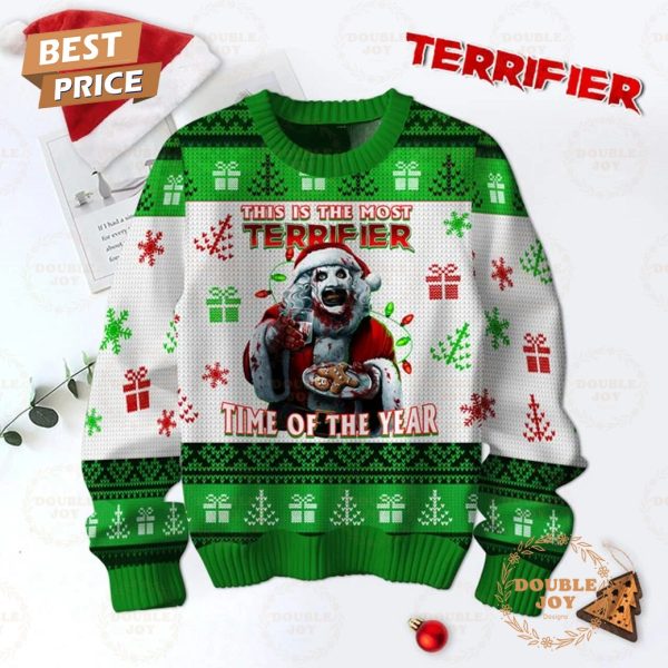 Terrifier Film This Is The Most Terrifier Time Of The Year Sweater – Green