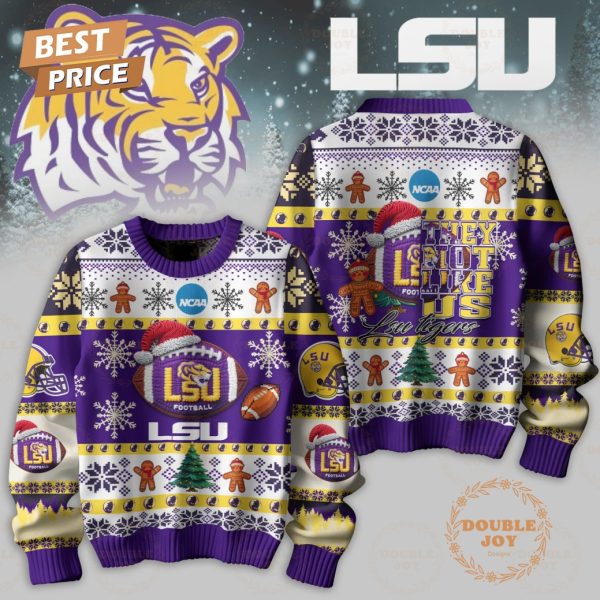 They Not Like Us NCAA LSU Tigers Merry Christmas 2024 Sweater