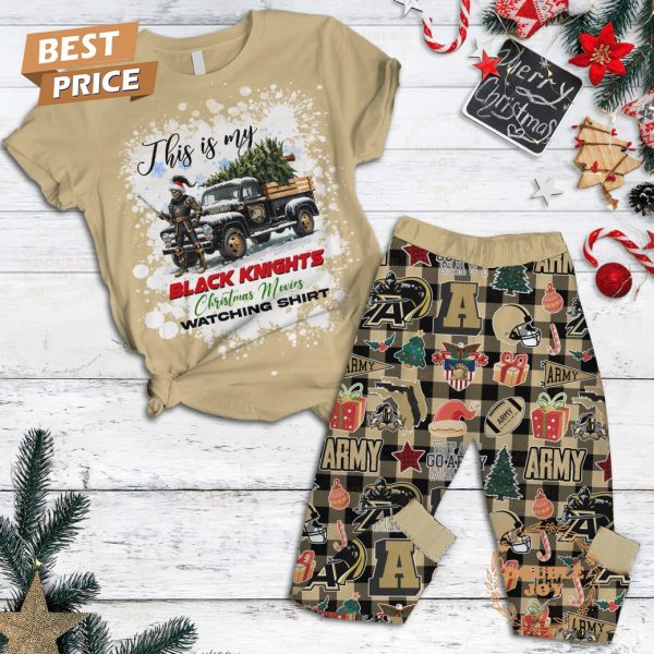 This Is My NCAA Army Black Knights Christmas Movie Watching Shirt Fleece Pajamas Set