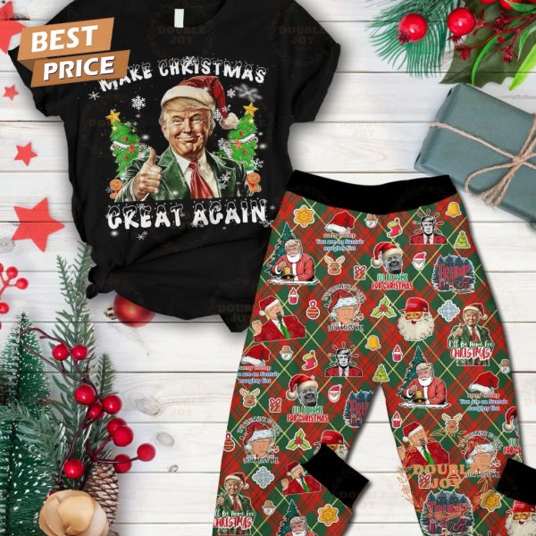 Donald Trump Make Christmas Great Again Fleece Pajamas Set