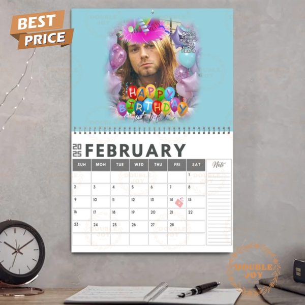 Kurt Cobain 2025 Wall Calendar