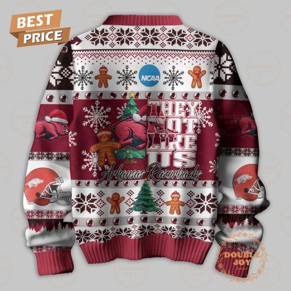 NCAA They Not Like Us Arkansas Razorbacks Merry Christmas Sweater