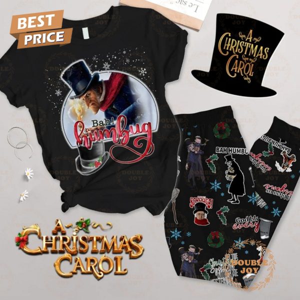 A Christmas Carol Bah! Humbug! God Bless Us Everyone Merry Christmas Fleece Pajamas Set