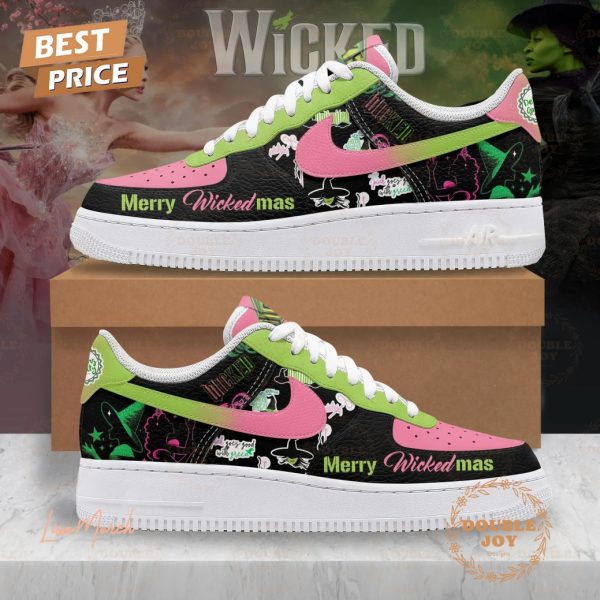 Wicked Pink Goes Good With Green, Merry Wickedmas 2024 Air Force 1 Sneakers