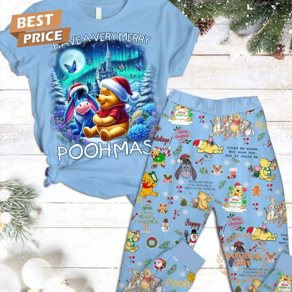 Winnie The Pooh Have A Very Merry Poohmas Holidays Fleece Pajamas Set