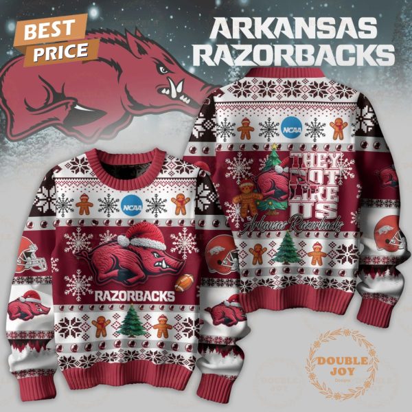 NCAA They Not Like Us Arkansas Razorbacks Merry Christmas Sweater