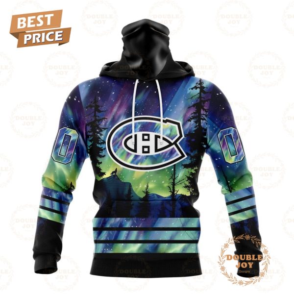 NHL Montreal Canadiens Special Design With Northern Lights 2024 Hoodie