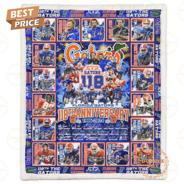 Florida Gators 118th Anniversary 1906-2024 Fleece Blanket