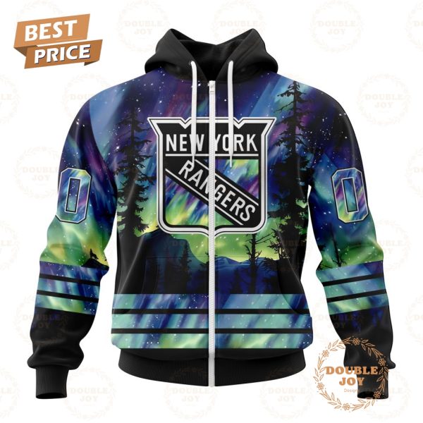 NHL New York Rangers Special Design With Northern Lights 2024 Hoodie