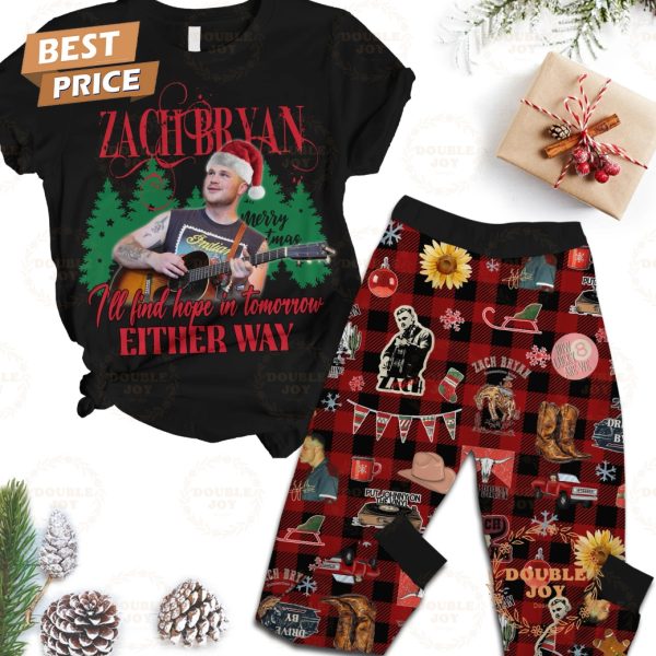 Zach Bryan I’ll Find Hope In Tomorrow Either Way Christmas Fleece Pajamas Set