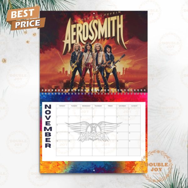 Aerosmith Rock Band 2025 Wall Calendar