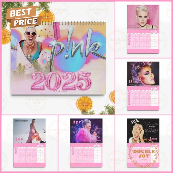 Pink 2025 Wall Calendar