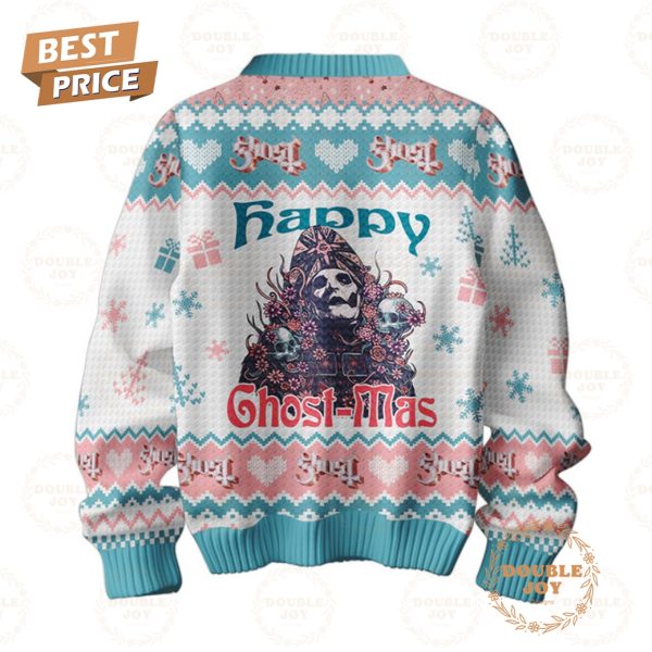 Ghost Rock Band Of Christmas Past Still Rocking! Happy Ghost-mas 2024 Sweater