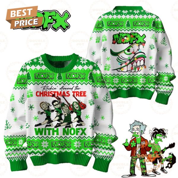 Rockin’ Around The Christmas Tree With Nofx Rock Band Merry Christmas 2024 Sweater