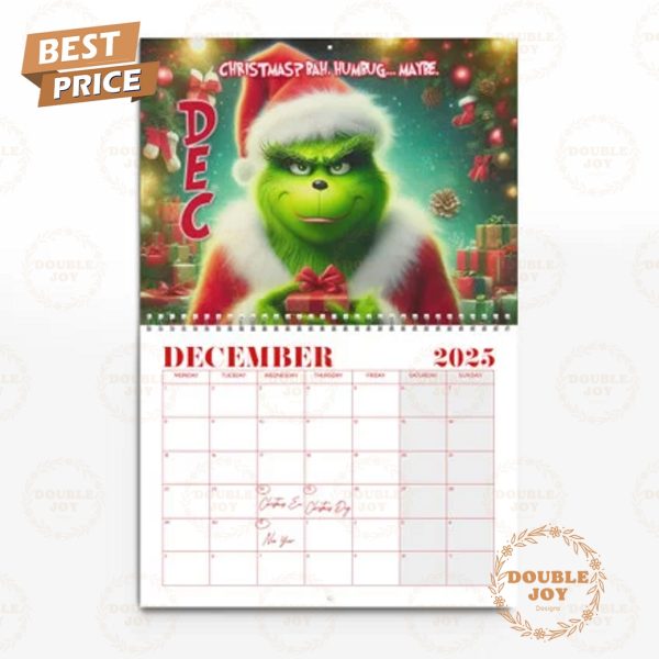 The Grinch 2025 Wall Calendar