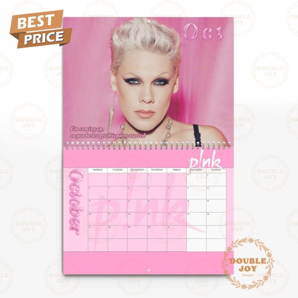 Pink 2025 Wall Calendar