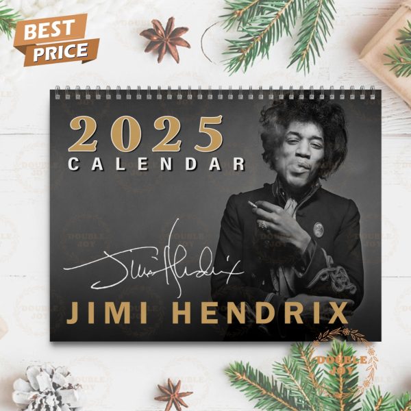 Jimi Hendrix 2025 Wall Calendar